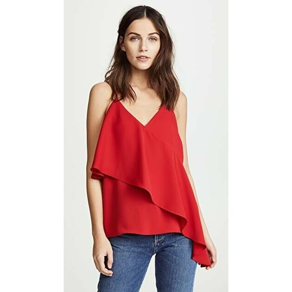 Amanda Uprichard Tops - Amanda Uprichard Red Cairo Cami Tank Top